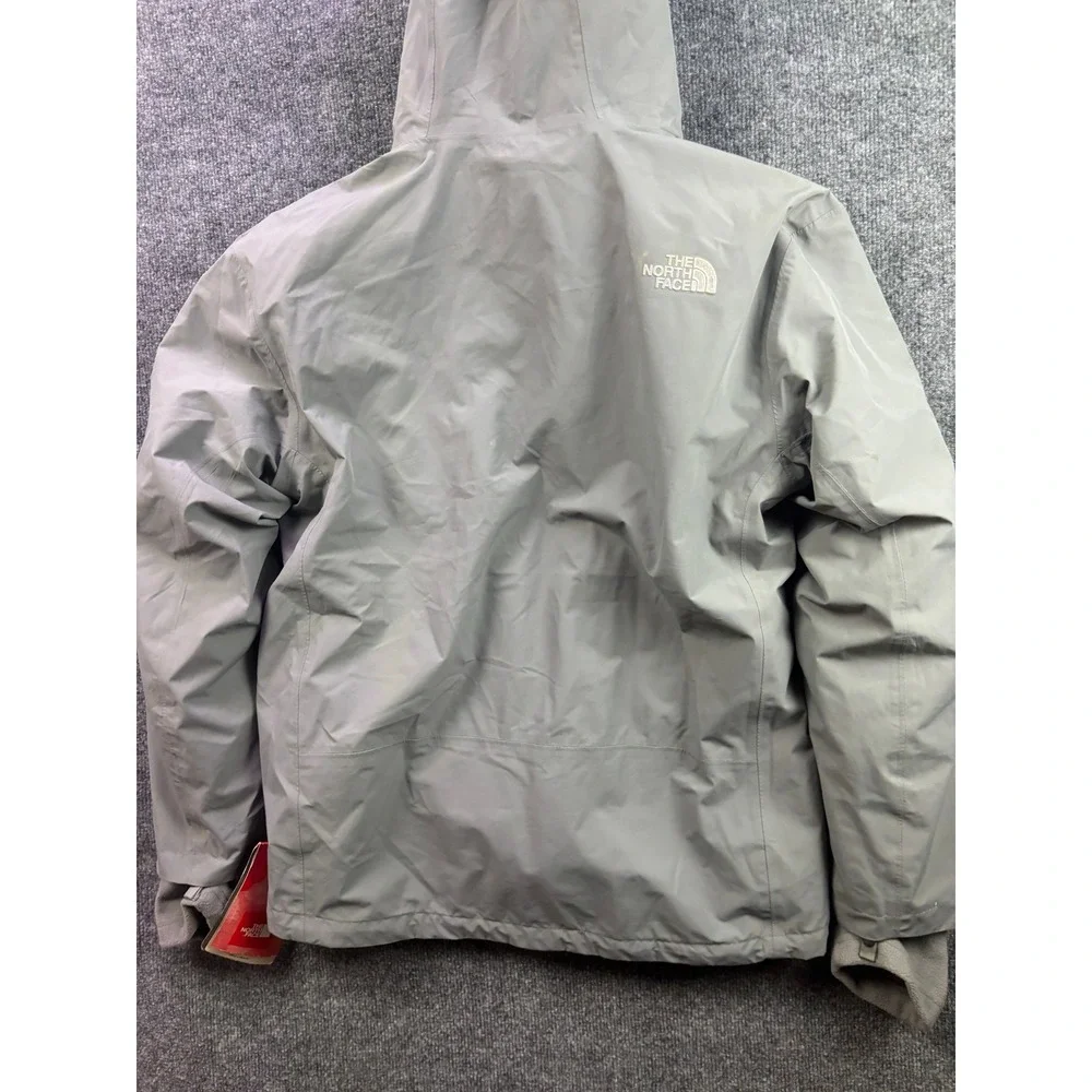 The North Face Anden Triclimate Jacket Mens Small Grey HyVent Hooded A6HEF2B-S